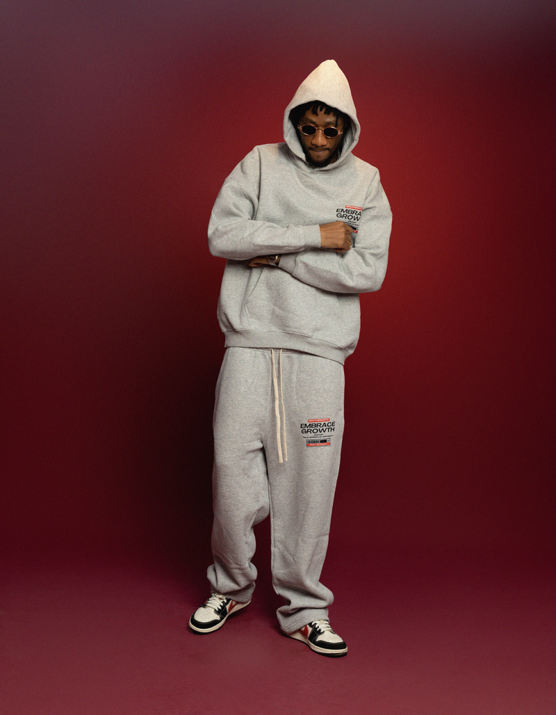 GREY FLEECE HOODIE FULLSET