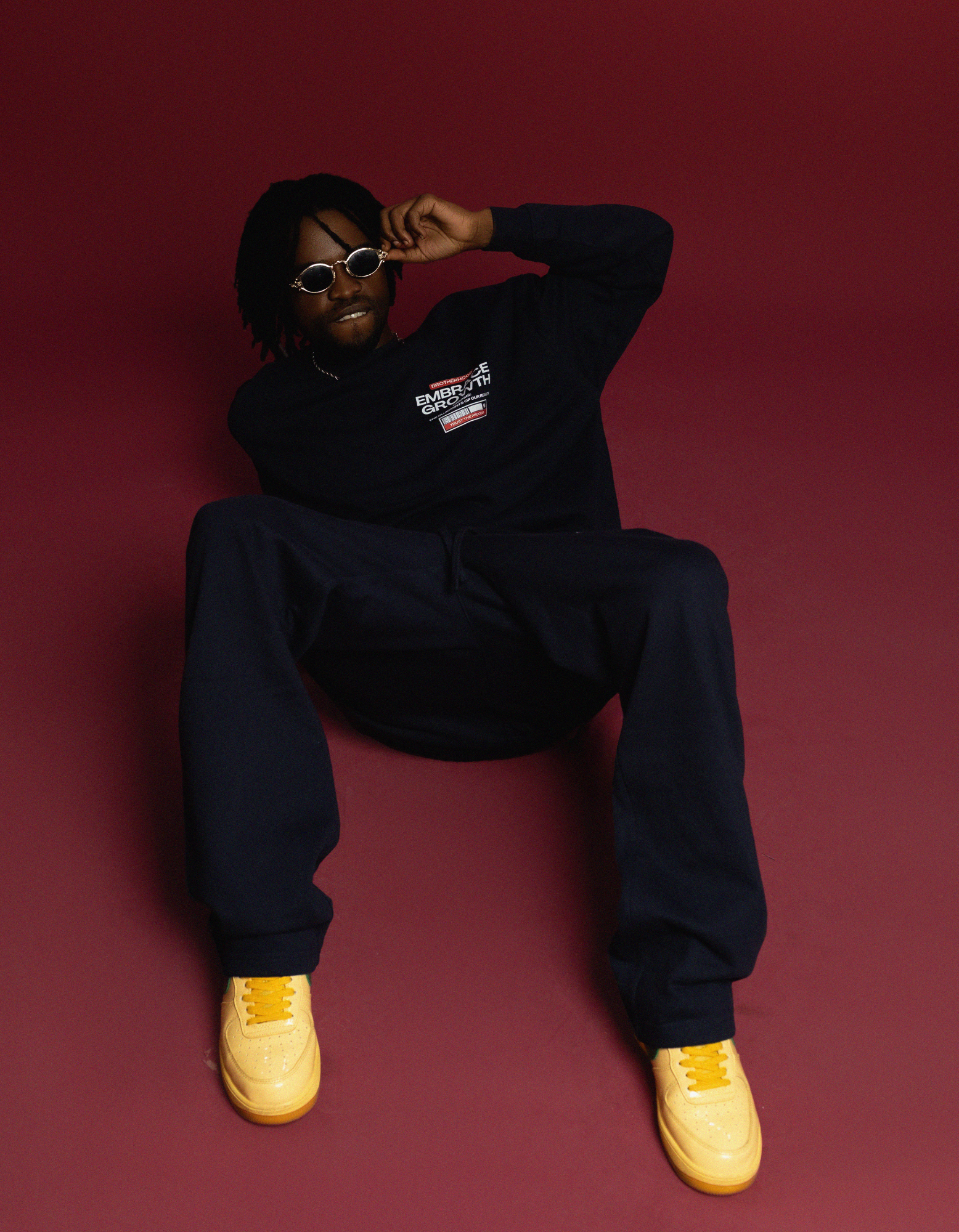 Blue Dark Sweatshirt Set