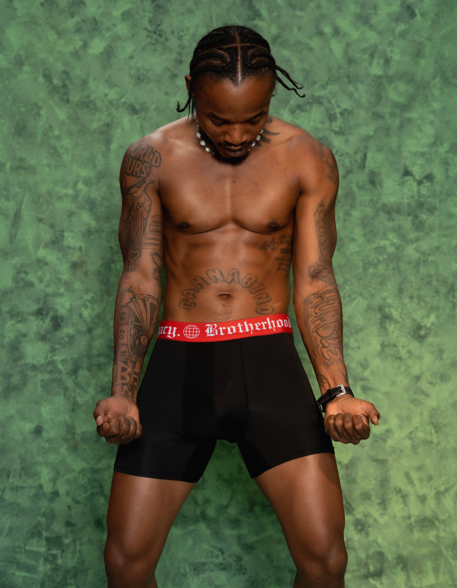 RED AND BLACK BOXER