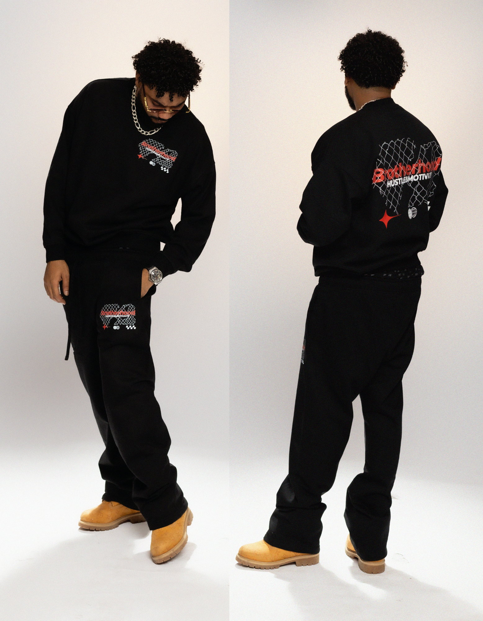 Black Sweatshirt Set