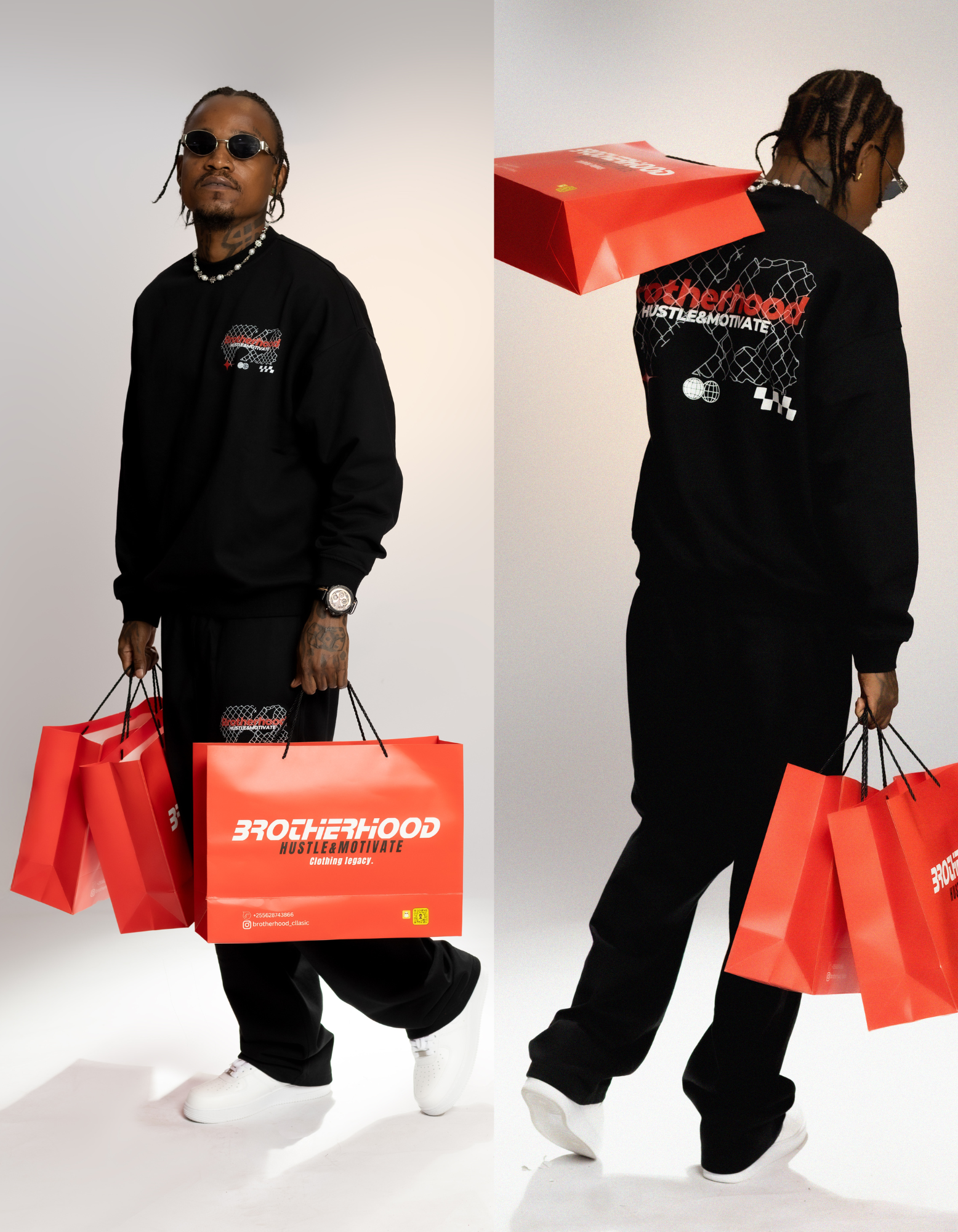 Black Sweatshirt Set