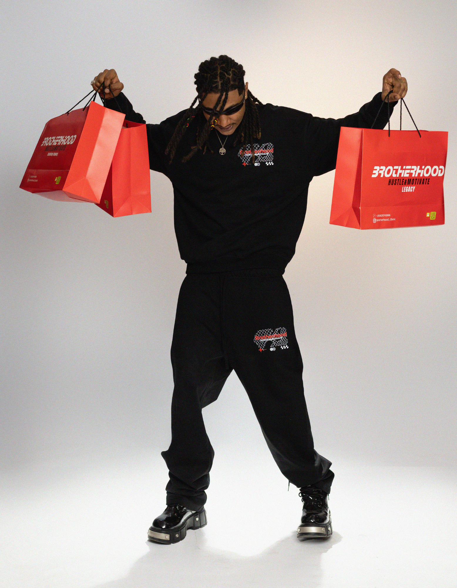 Black Sweatshirt Set