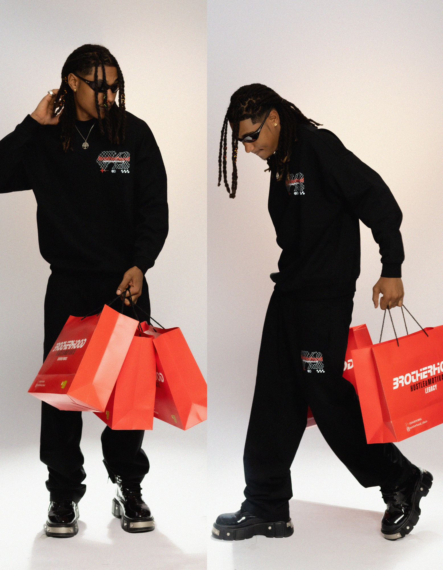 Black Sweatshirt Set