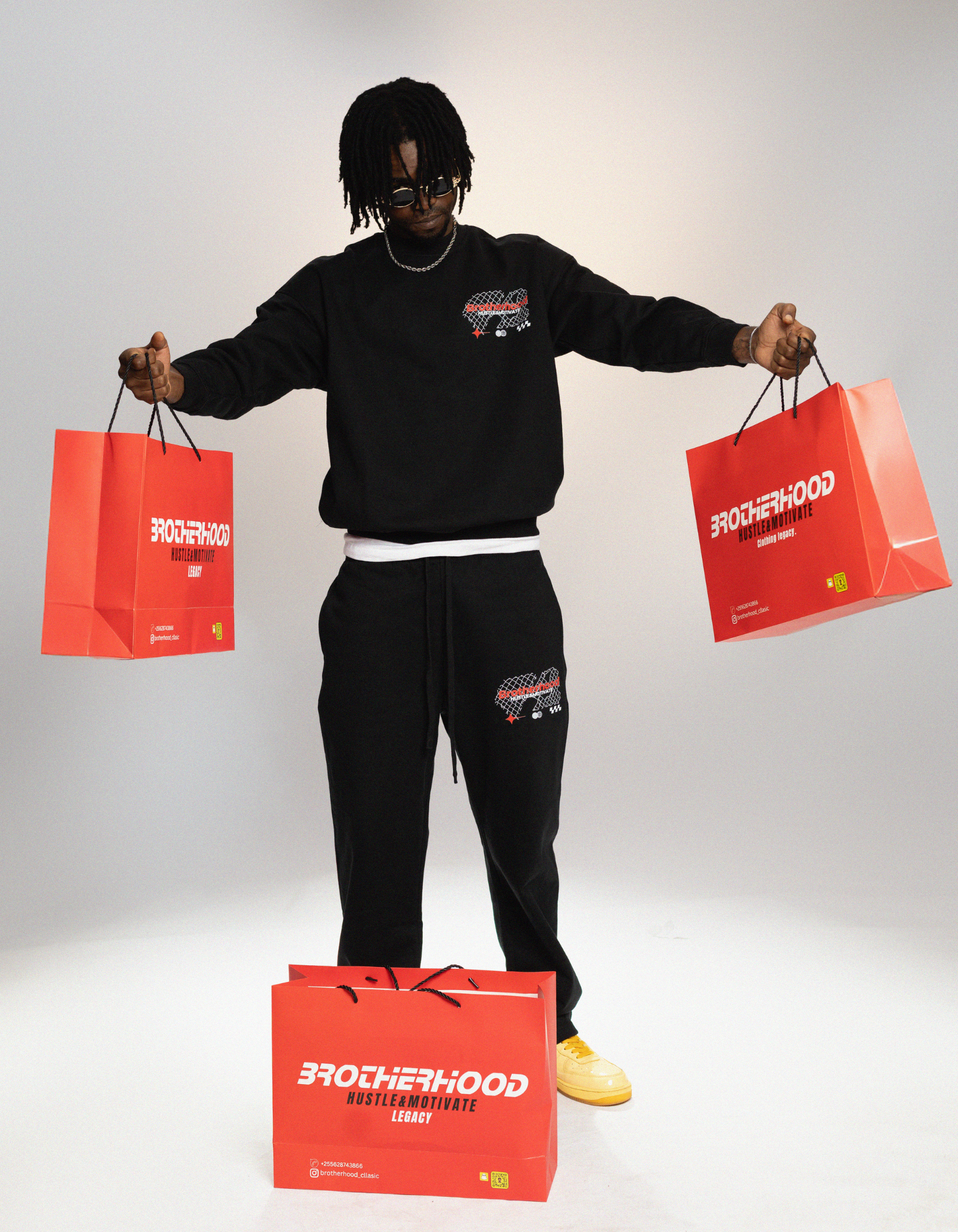 Black Sweatshirt Set