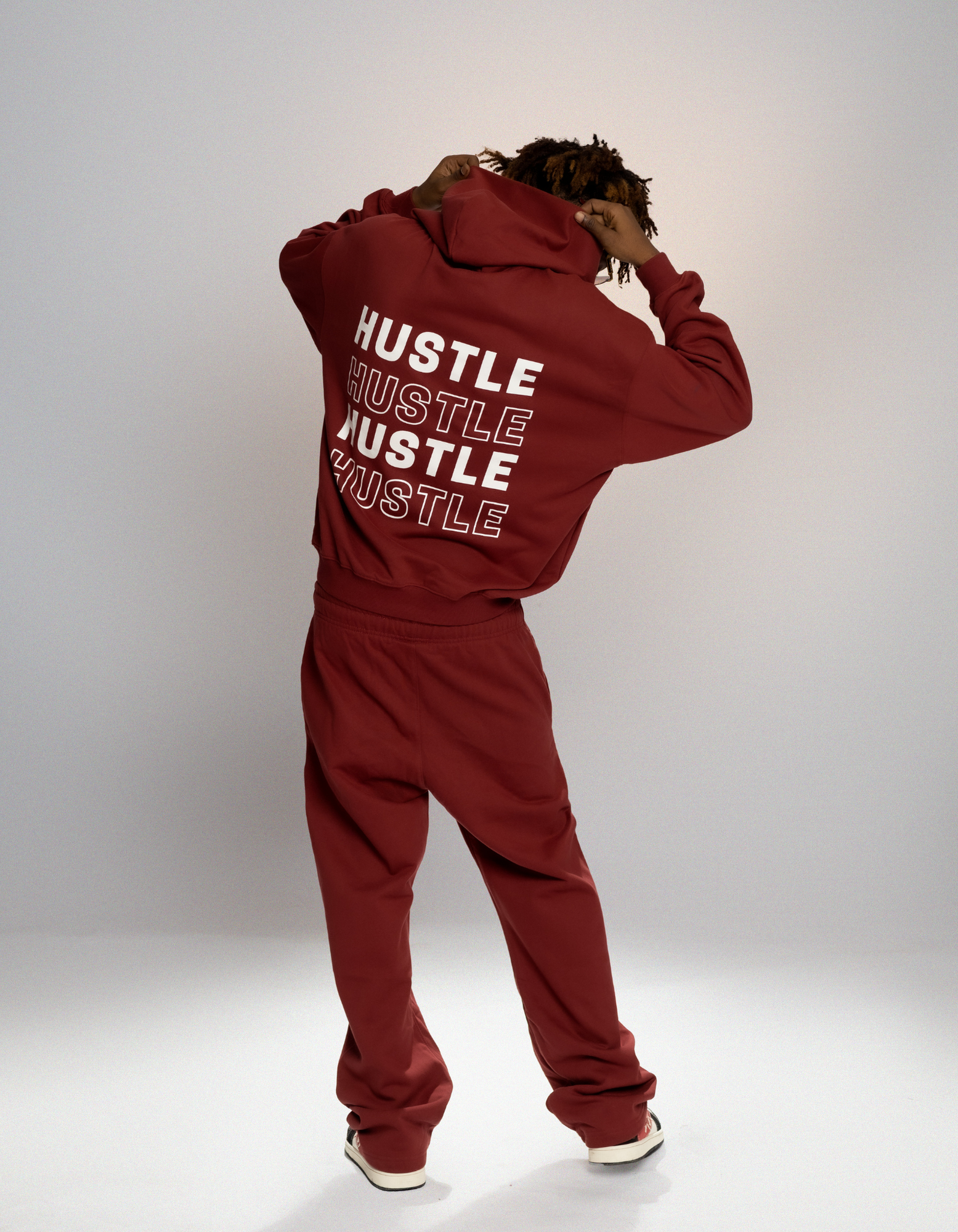 MAROON HOODIE SET