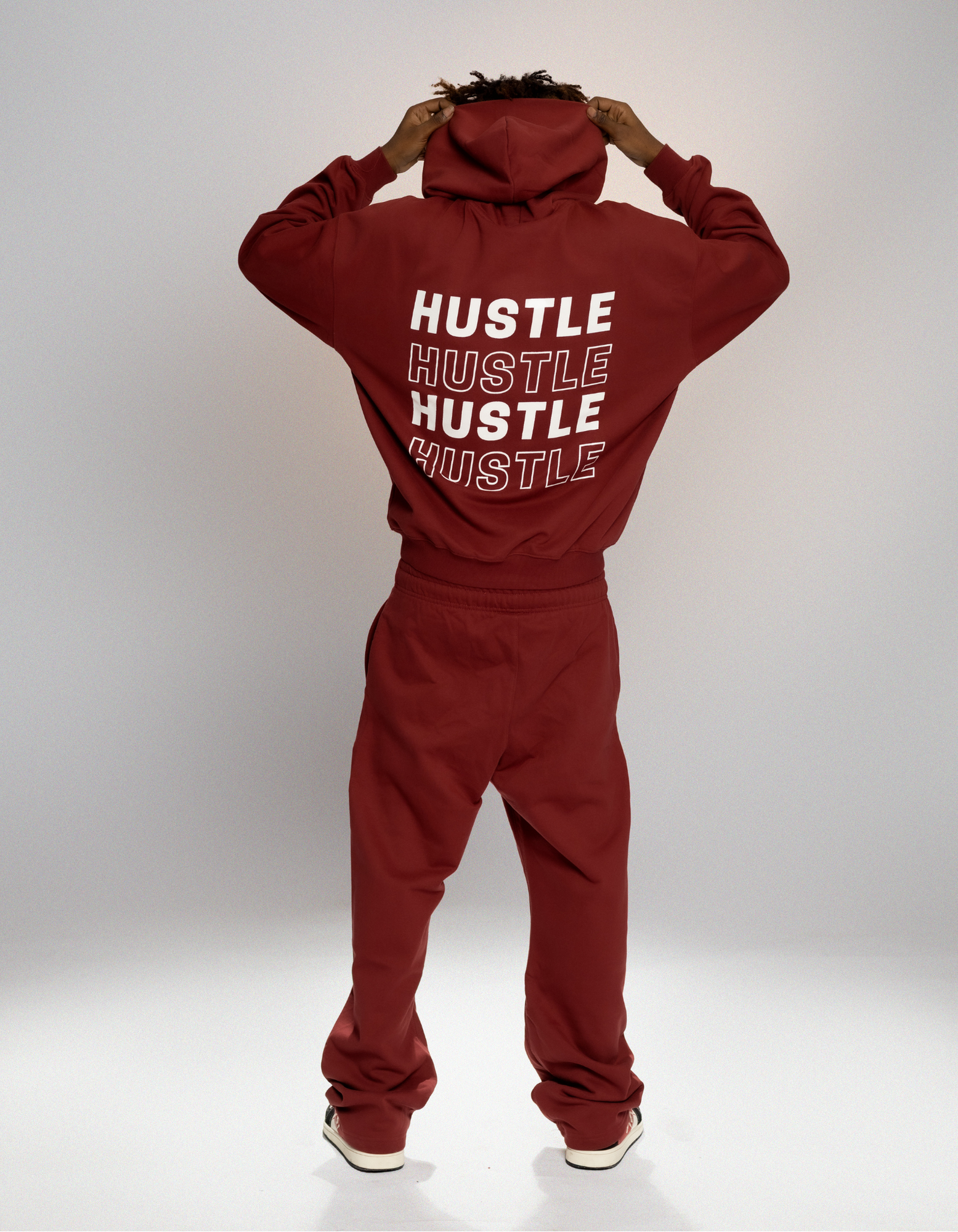 MAROON HOODIE SET