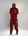 Maroon sweatshirt set