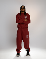Maroon sweatshirt set