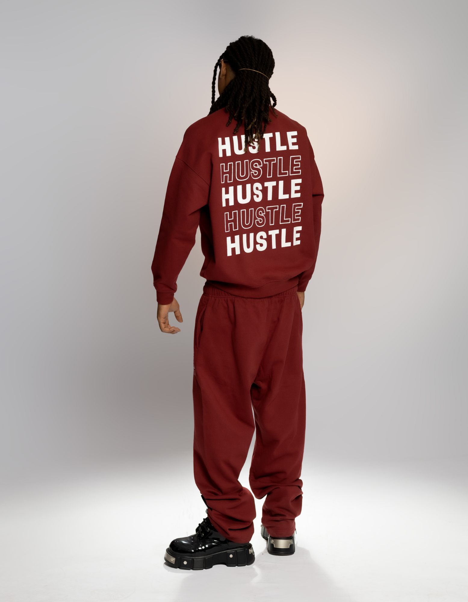 Maroon sweatshirt set