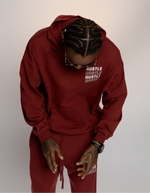 MAROON HOODIE SET