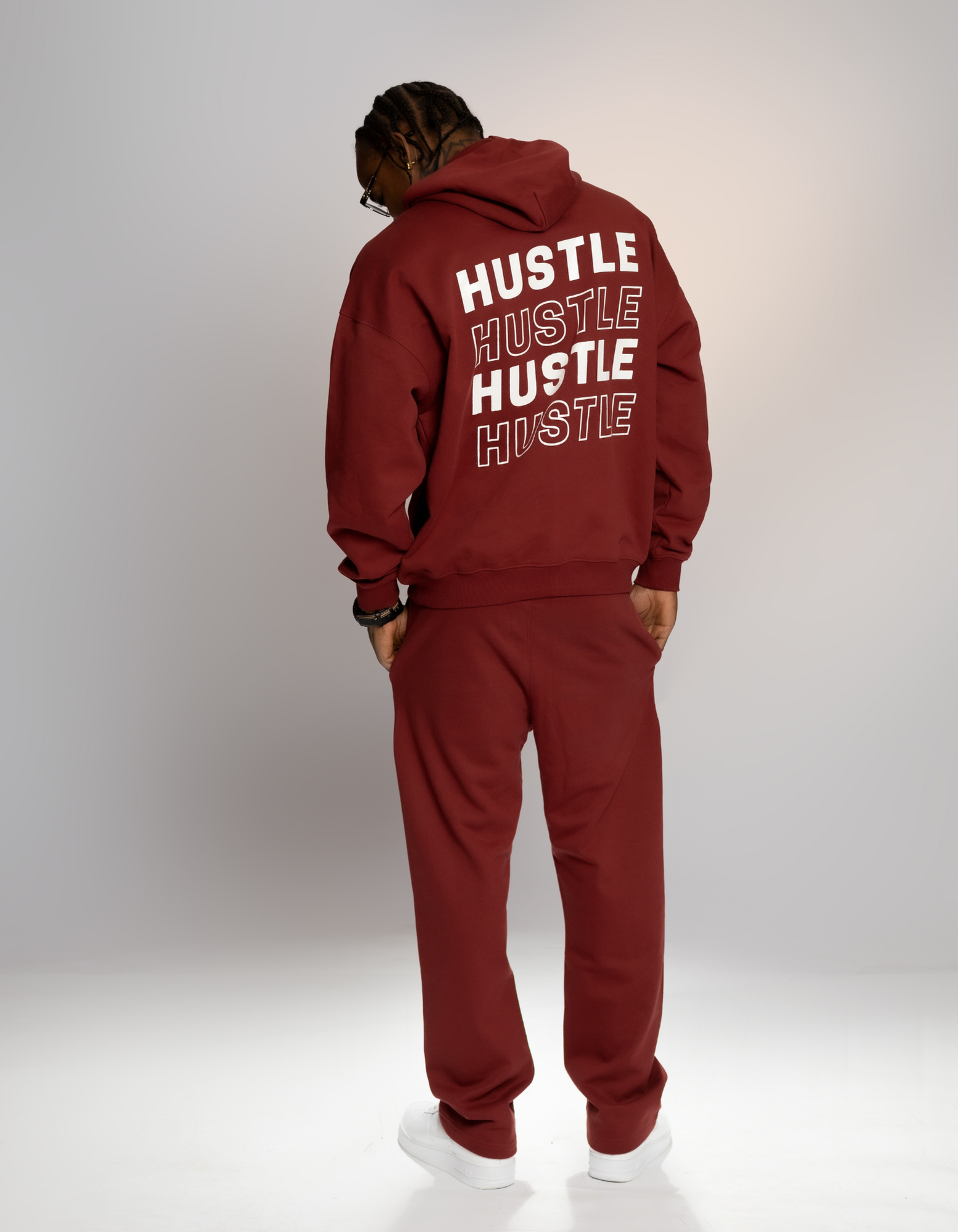 MAROON HOODIE SET