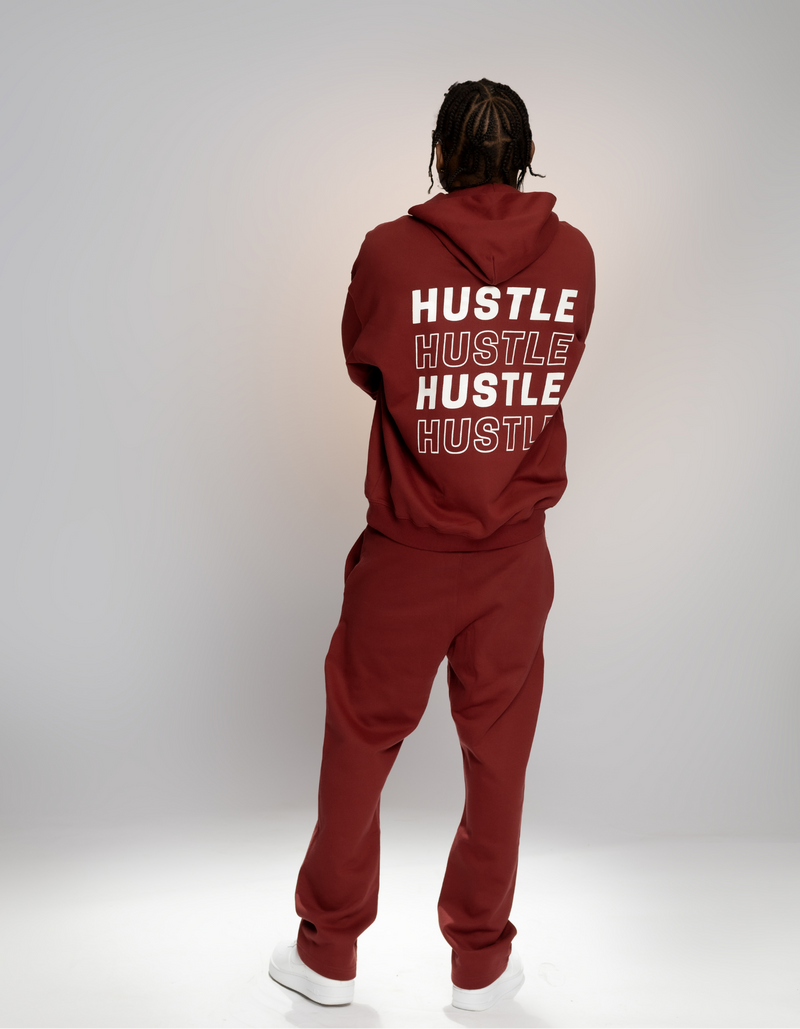 MAROON HOODIE SET