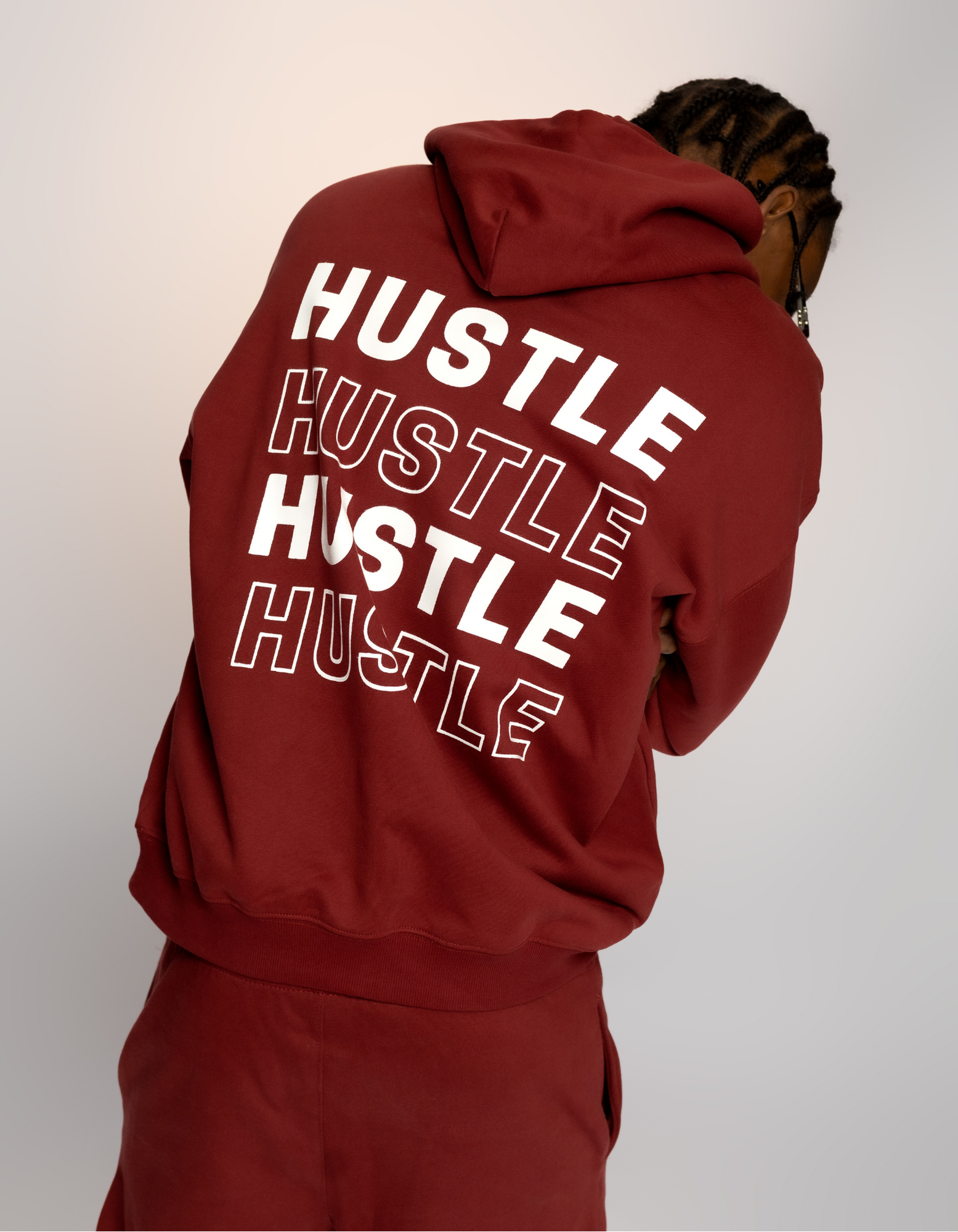 MAROON HOODIE SET