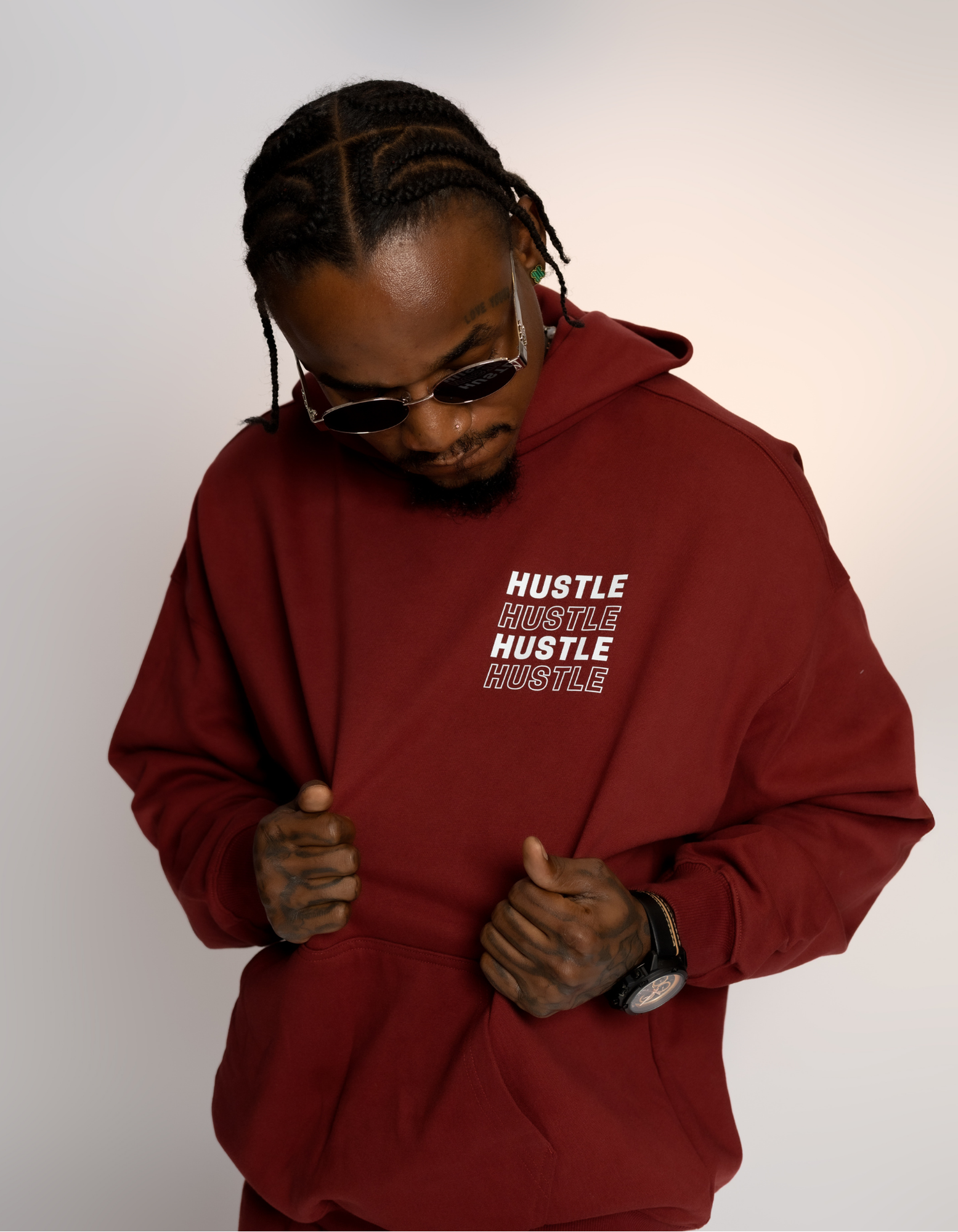 MAROON HOODIE SET