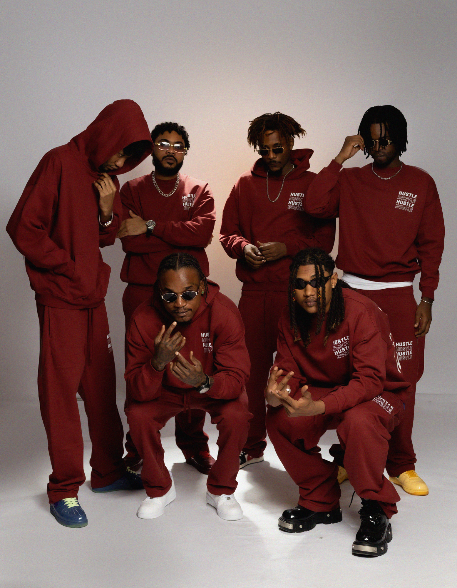 Maroon sweatshirt set