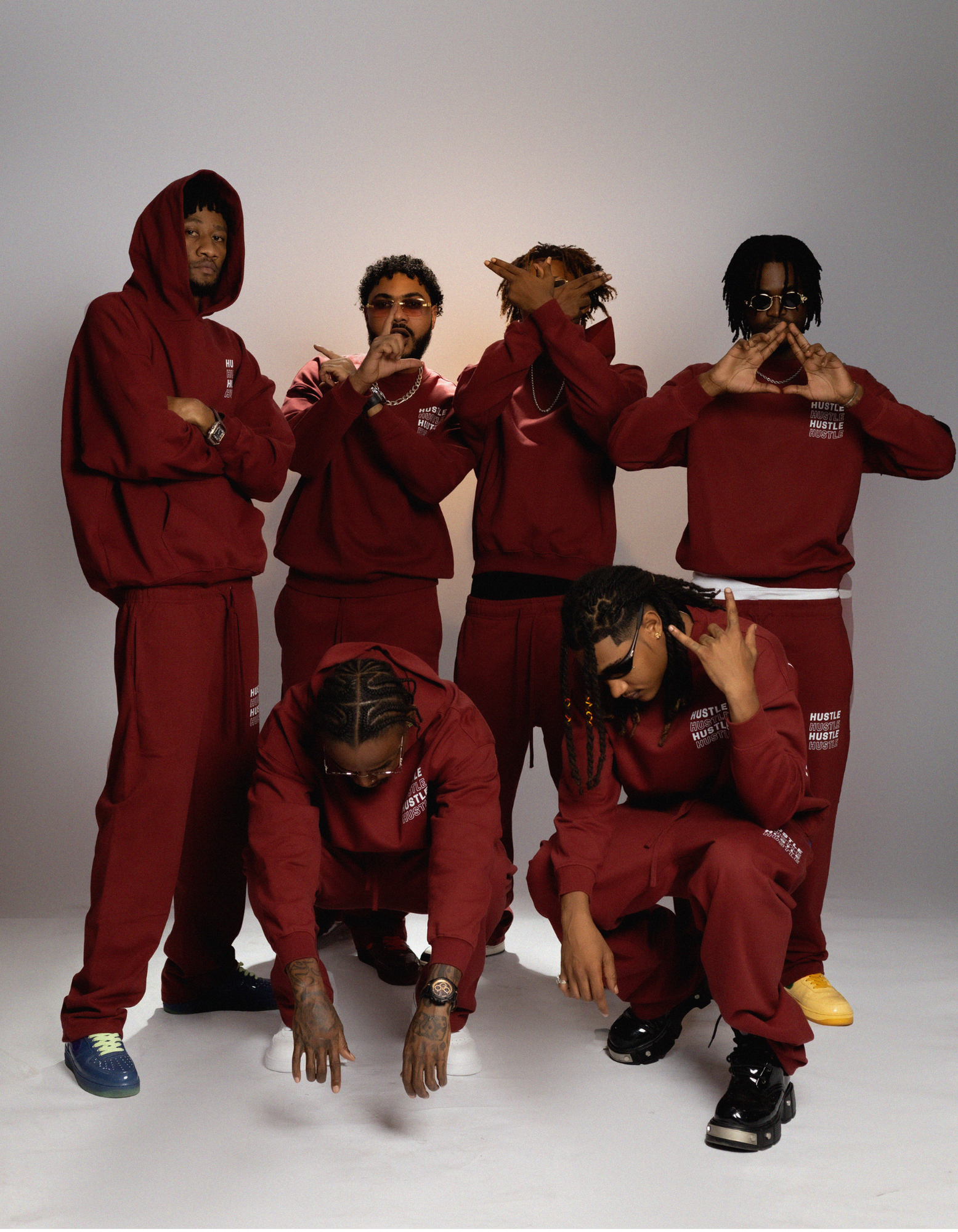 Maroon sweatshirt set
